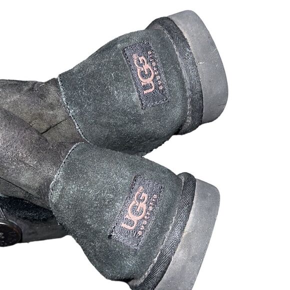 Ugg Classic Black Suede Boots Shoe Size 8 - Picture 7 of 7